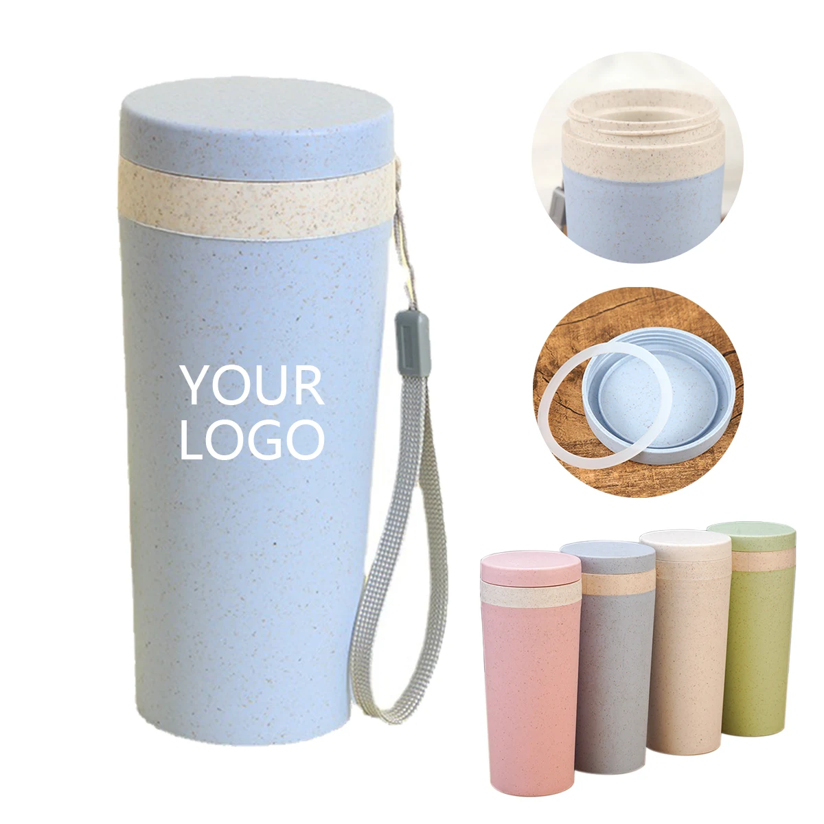 12oz Eco-friendly Wheat Straw Cups 1