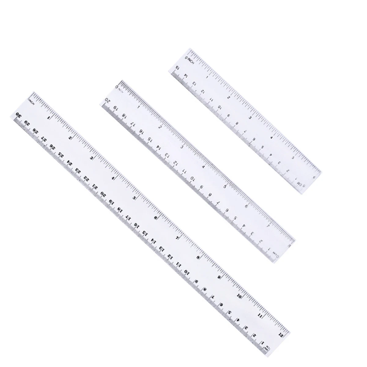 Transparent Double Scale Ruler 1