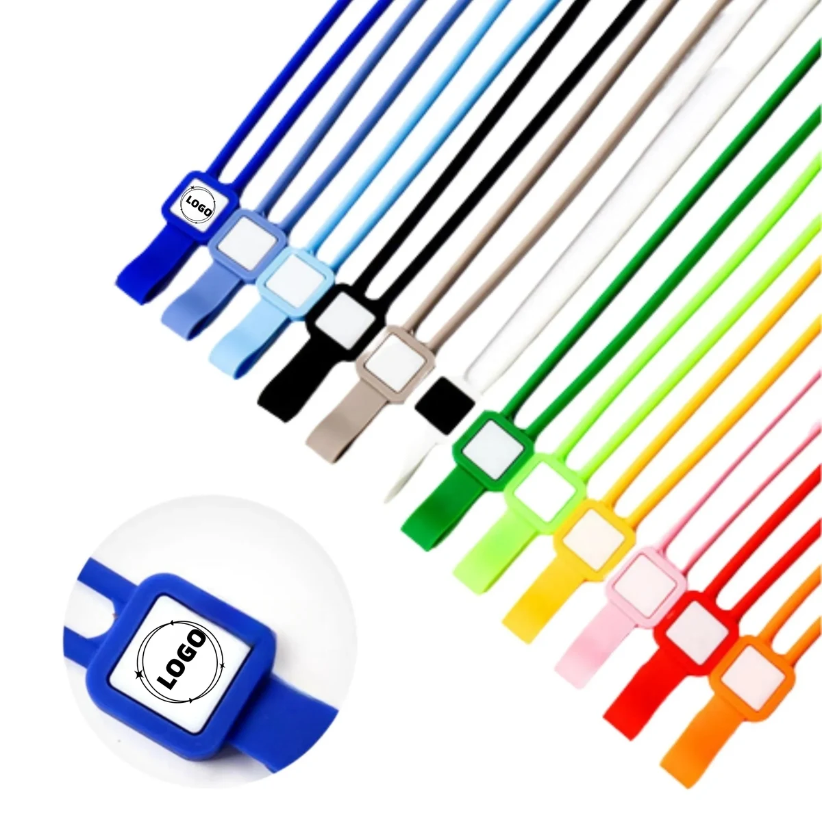 Reusable Open-ended Silicone Neck Lanyard MOQ100 1