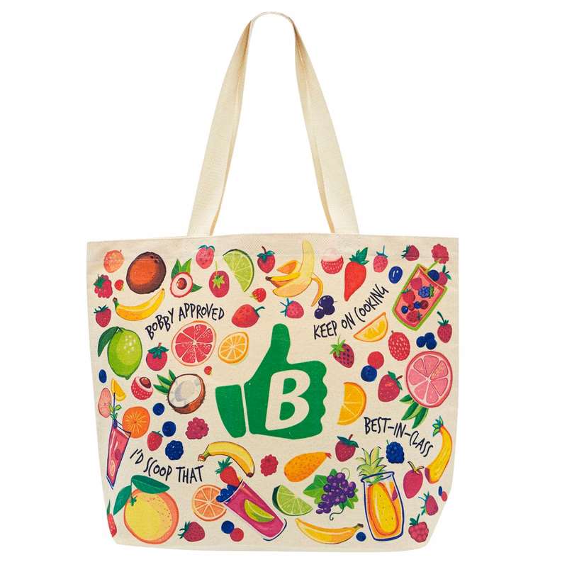 12 Oz. Natural Cotton Full-Color Grocery Shopping Bag (20x15x5)