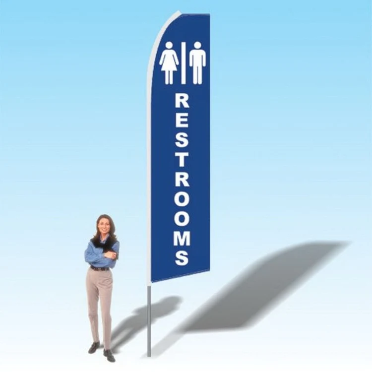 15FT Restrooms Advertising Banner Flag 1