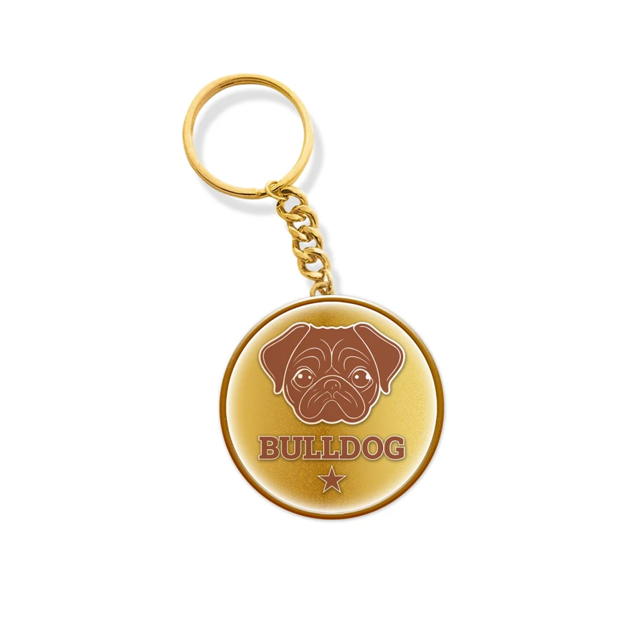 Customized Solid Iron Keychain with Single Side Epoxy 1