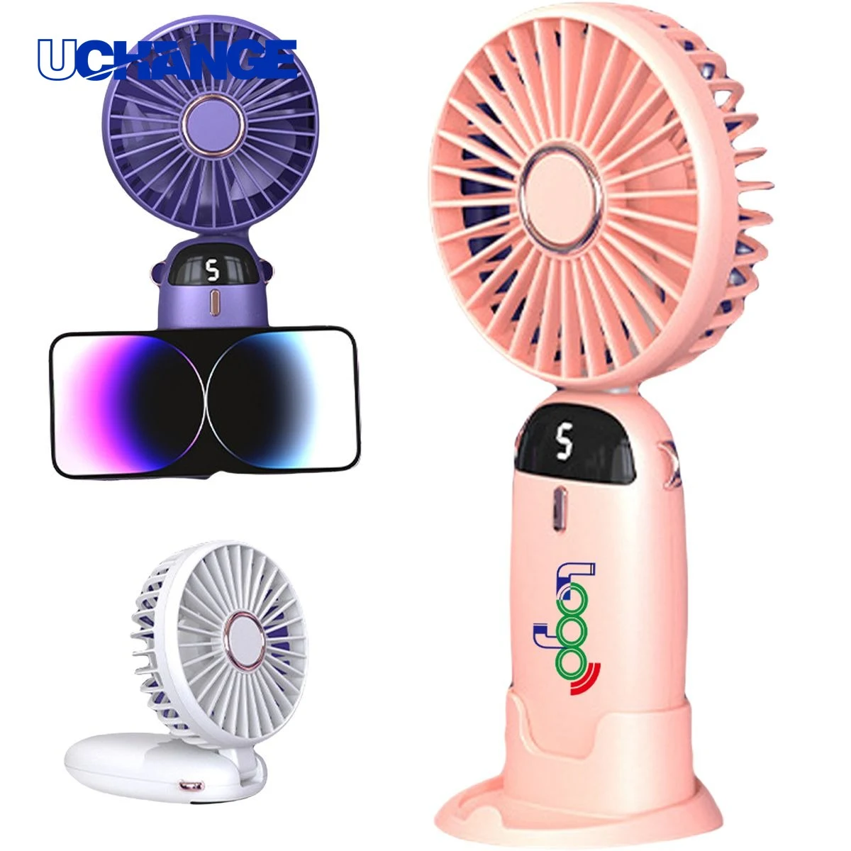 Portable Fan with Mobile Phone Holder 1
