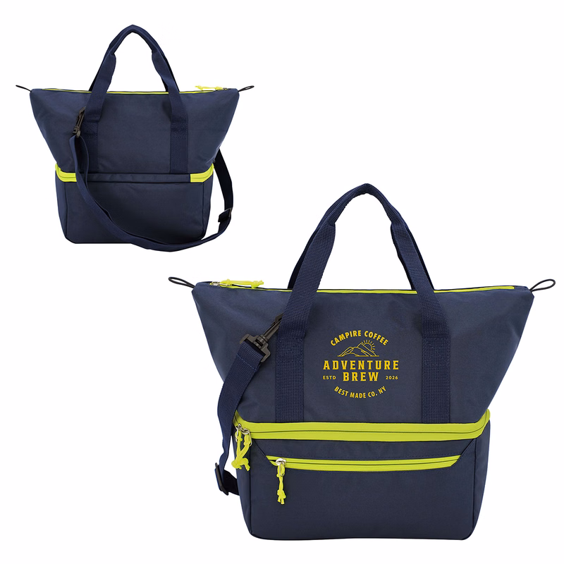 Jasper 2-Compartment 600D Premier Polyester Square Cooler Bag