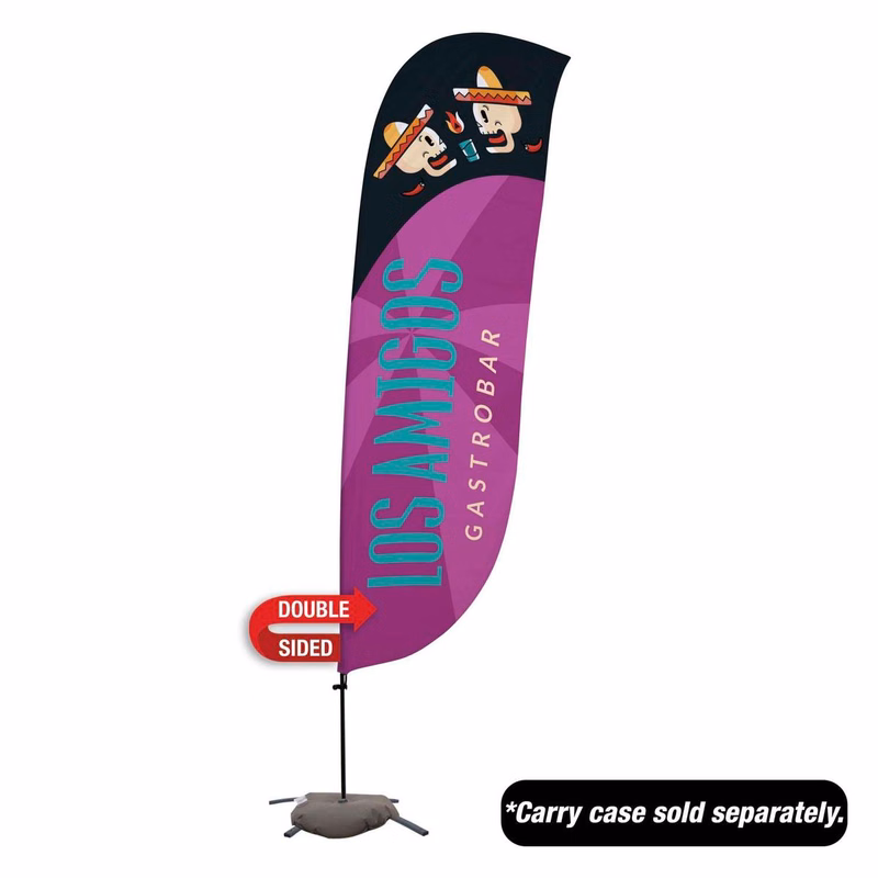 10.5' Value Feather Sail Sign Kit Double-Sided with Cross Base