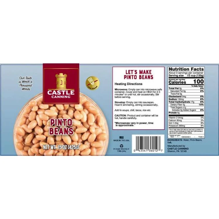 Canned Pinto Beans - Full Pallet 1
