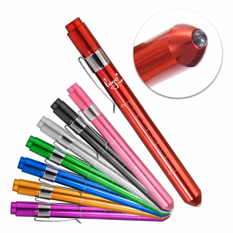 Custom Logo Aluminum Medical Pen Light with Ruler