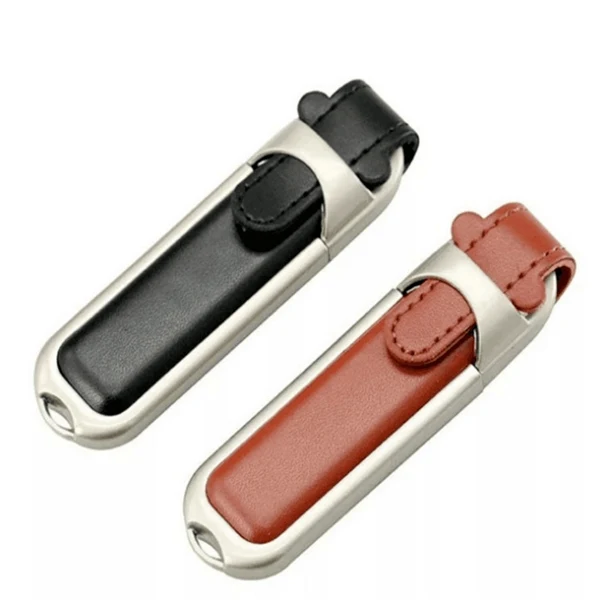 Leather Casing Aluminum Body PCB USB Drive 1