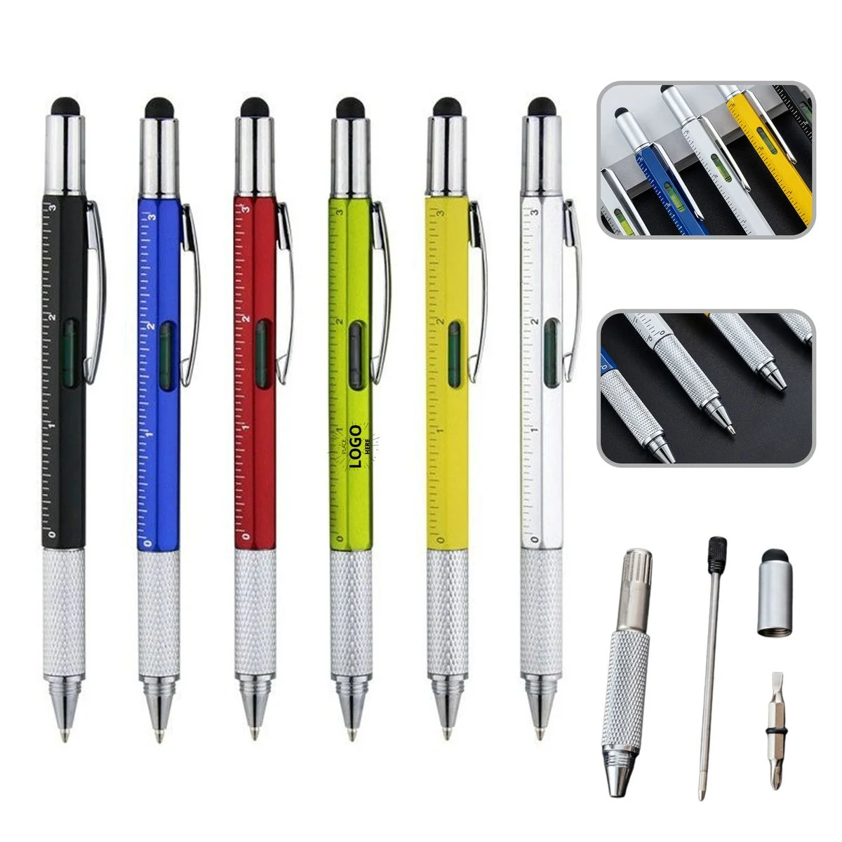 6 in 1 Multitool Screwdriver Pen with Ruler Stylus Tool Set 1