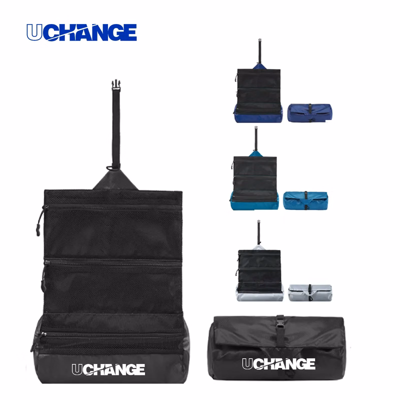 Foldable Hanging Toiletry Bag With Buckle