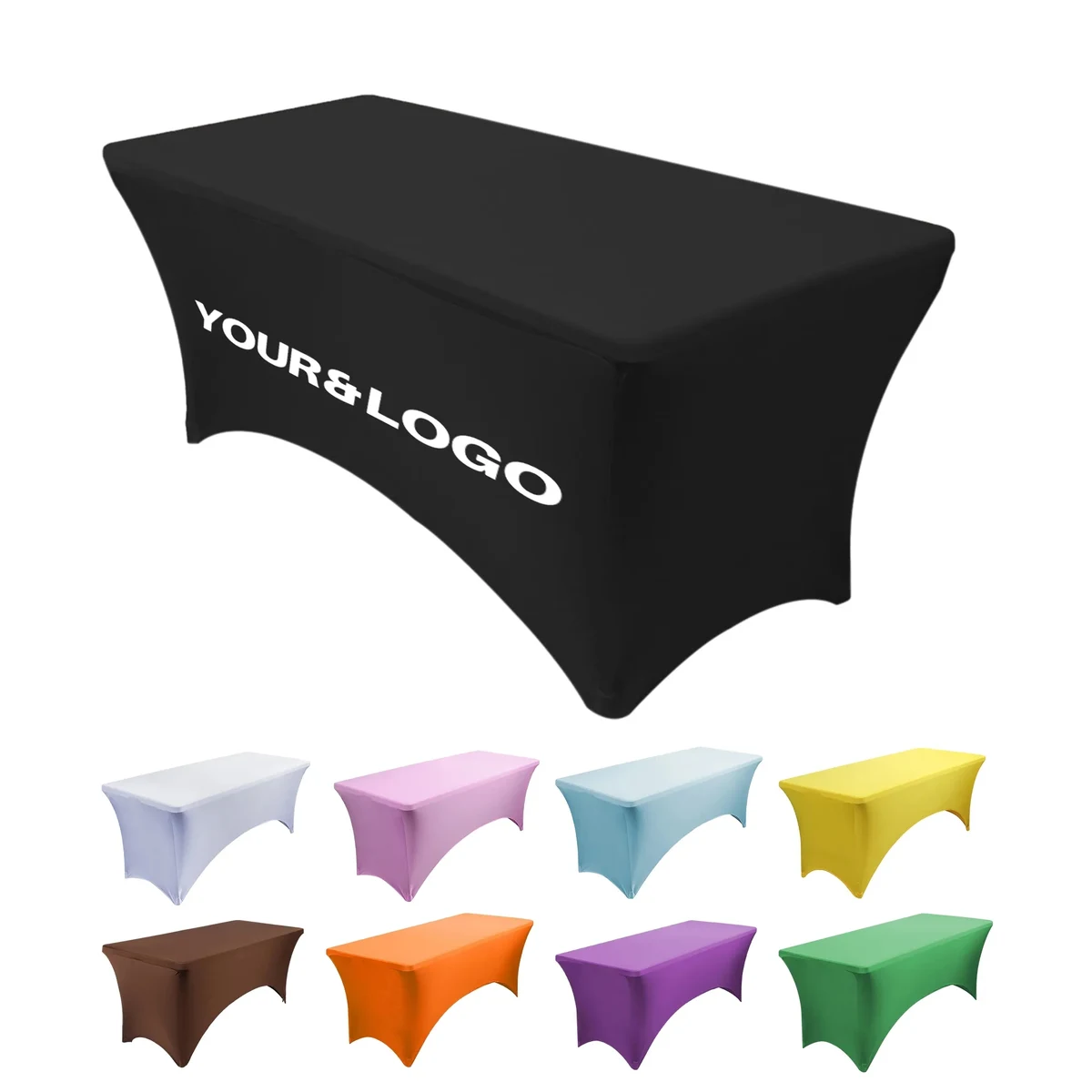 MOQ 1PCS Full color 6FT Stretch Tablecloth 1