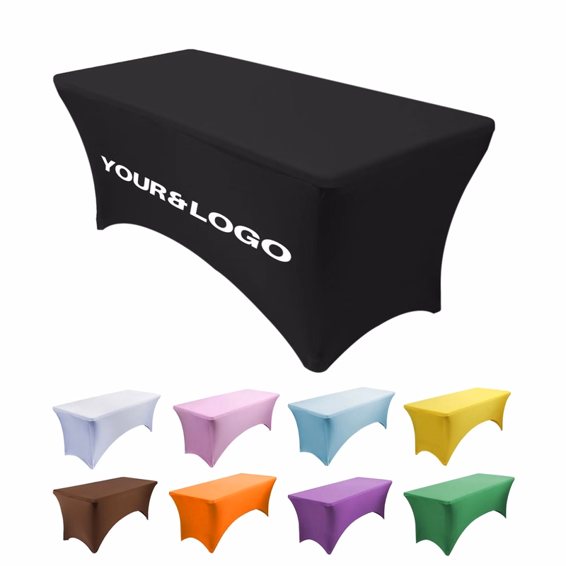 MOQ 1PCS Full color 6FT Stretch Tablecloth