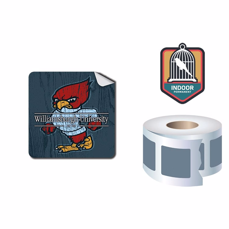 Roll Stickers / Decal - Indoor Permanent - 2x2 Square Shape