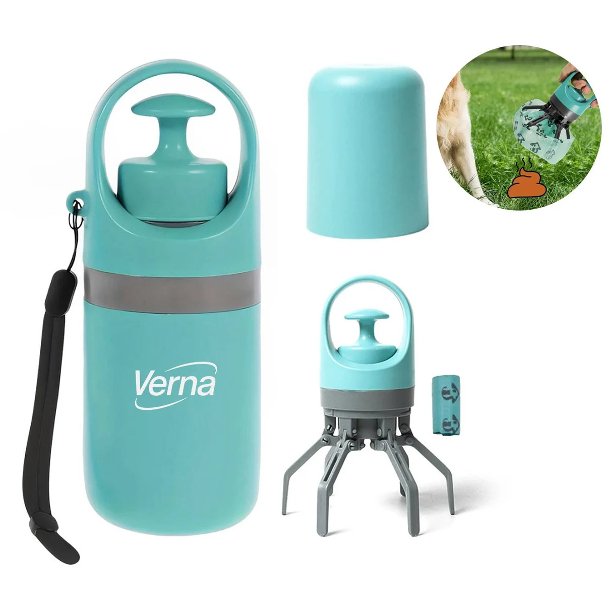 Plastic Pet Poop Scooper w/ Garbage Bag 1