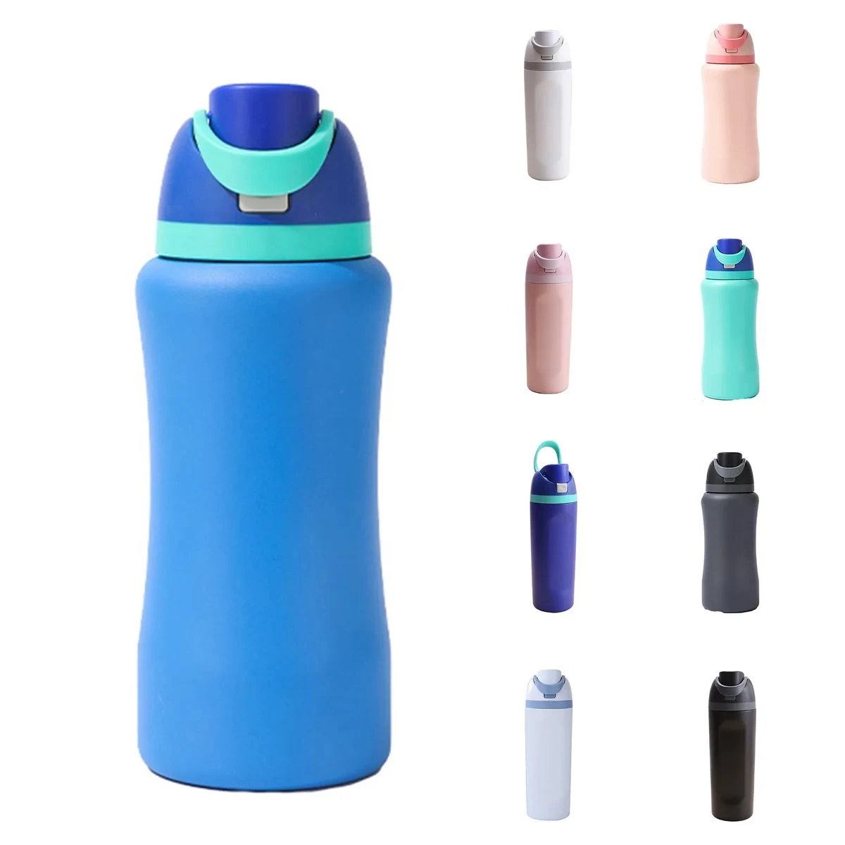 24 oz Insulated Stainless Steel Water Bottle with Straw, custom water bottle with logo imprint 1