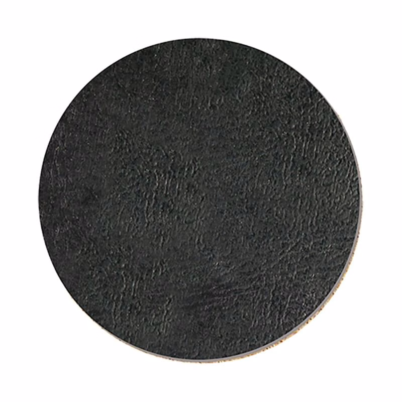 4" Round Leatherette Coaster