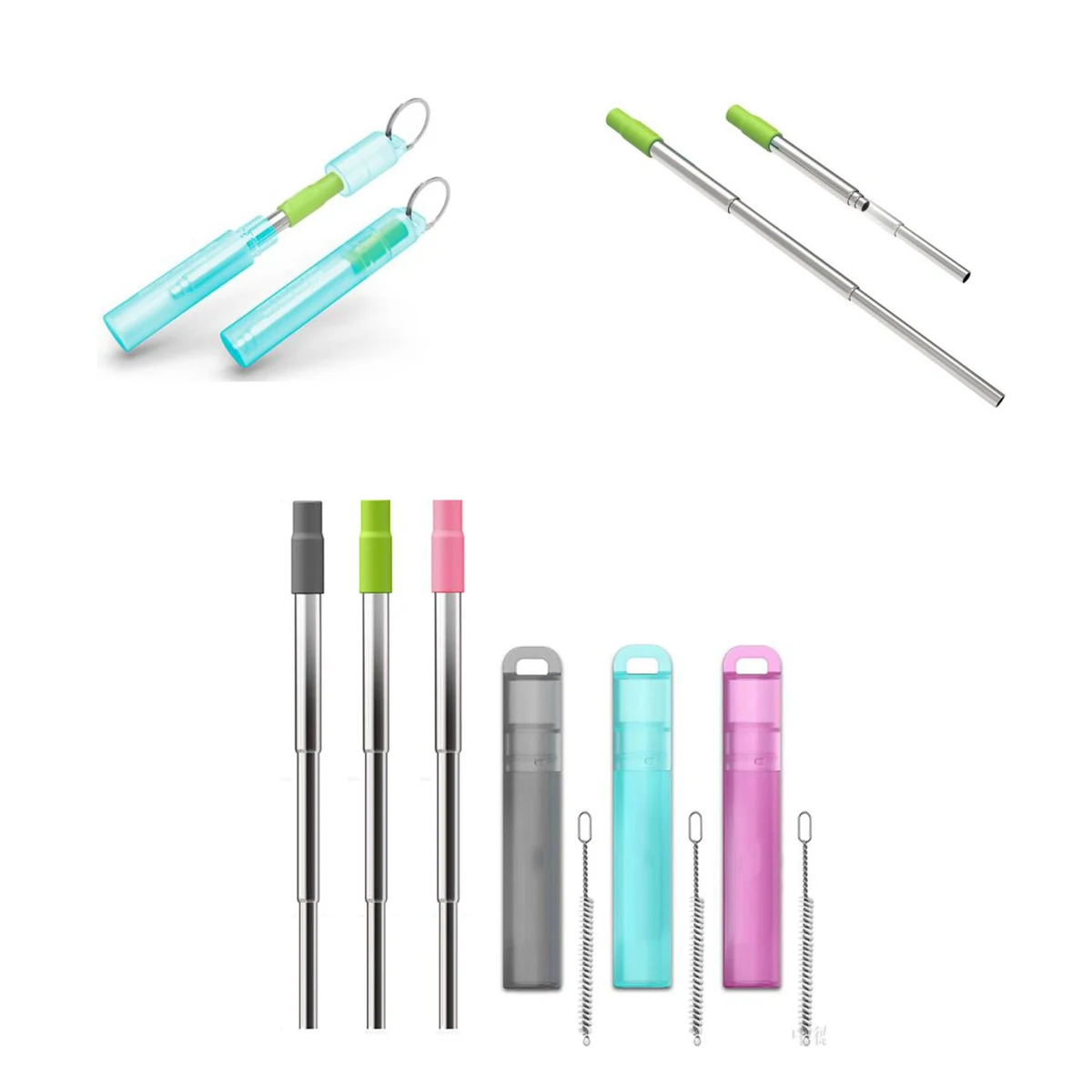 Stainless Steel Telescopic Straw Kit With Case 1