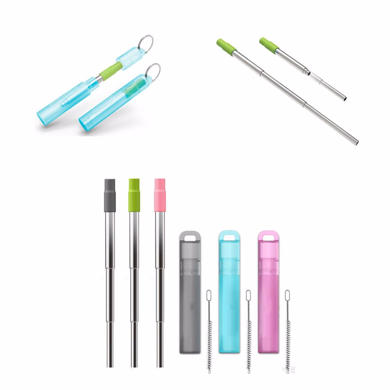 Stainless Steel Telescopic Straw Kit With Case