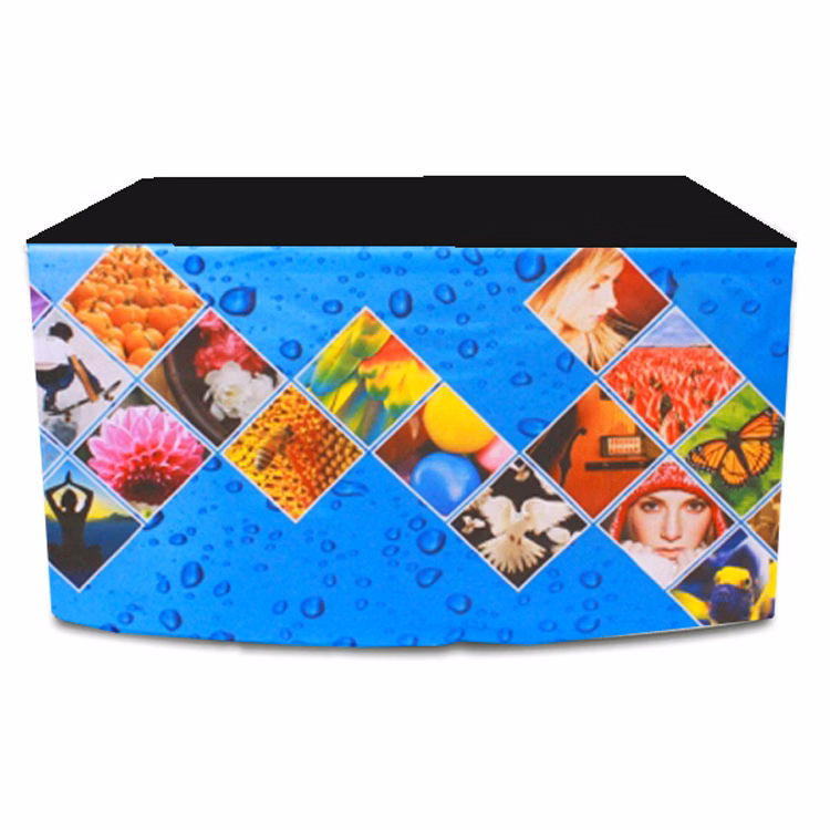4 ft. x 30 in. Fitted PolyKnit™ Table Cover (Dye Sub Front Panel)