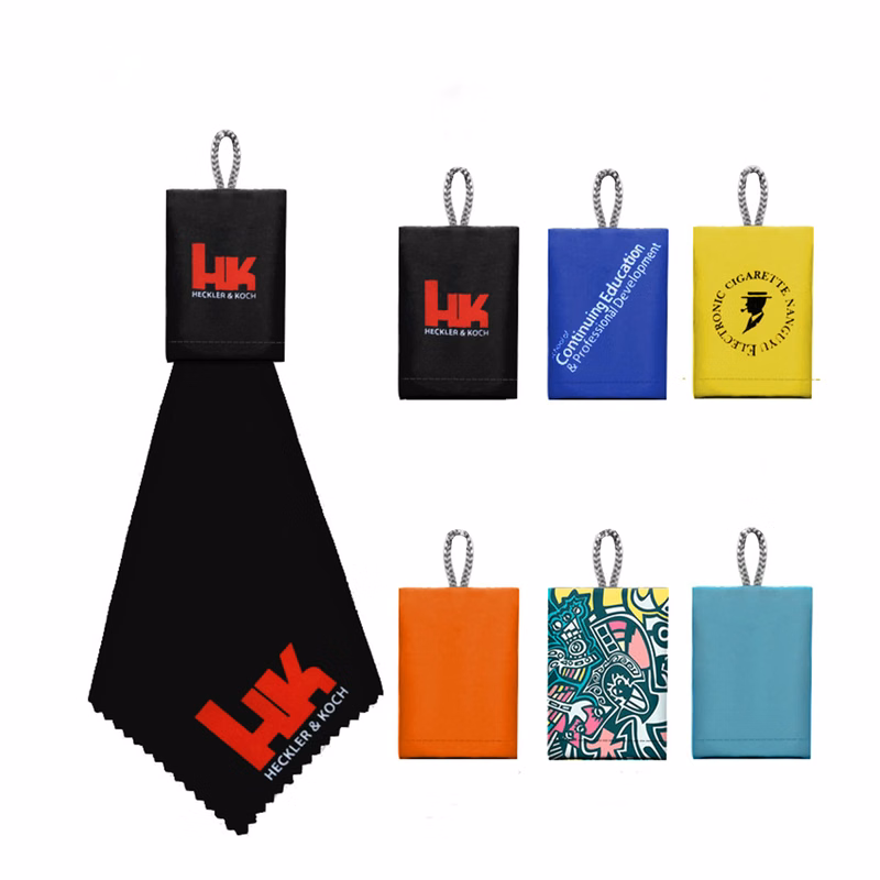 Outdoor Foldable Eyeglass Cloth Keychain