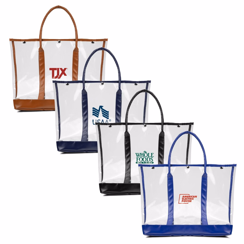 Luxe Button-Top Tote with PU Leather Trim