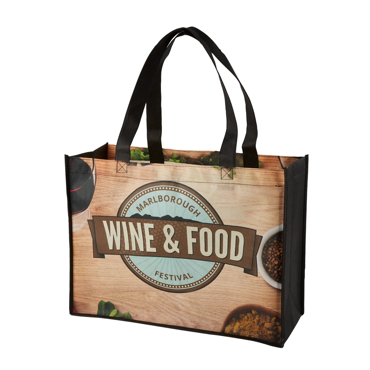 Sublimated 2 Sided Non-Woven Shopping Tote 1