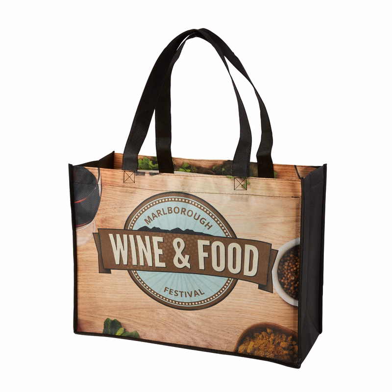 Sublimated 2 Sided Non-Woven Shopping Tote