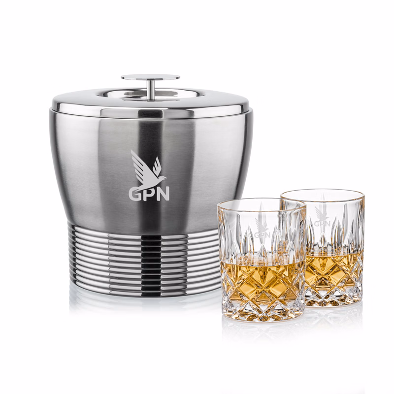 Genoa Ice Bucket & RIEDEL Spey On-the-Rocks Set