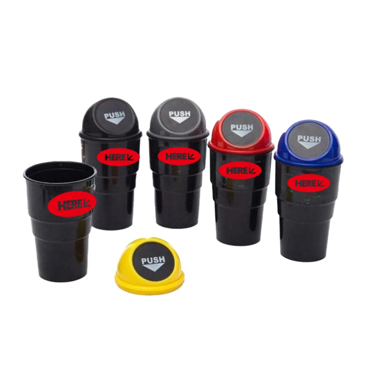 Leakproof Car Trash Can Compact Cup Holder 1