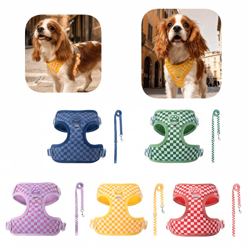 Retro Plaid No Pull Dog Harness