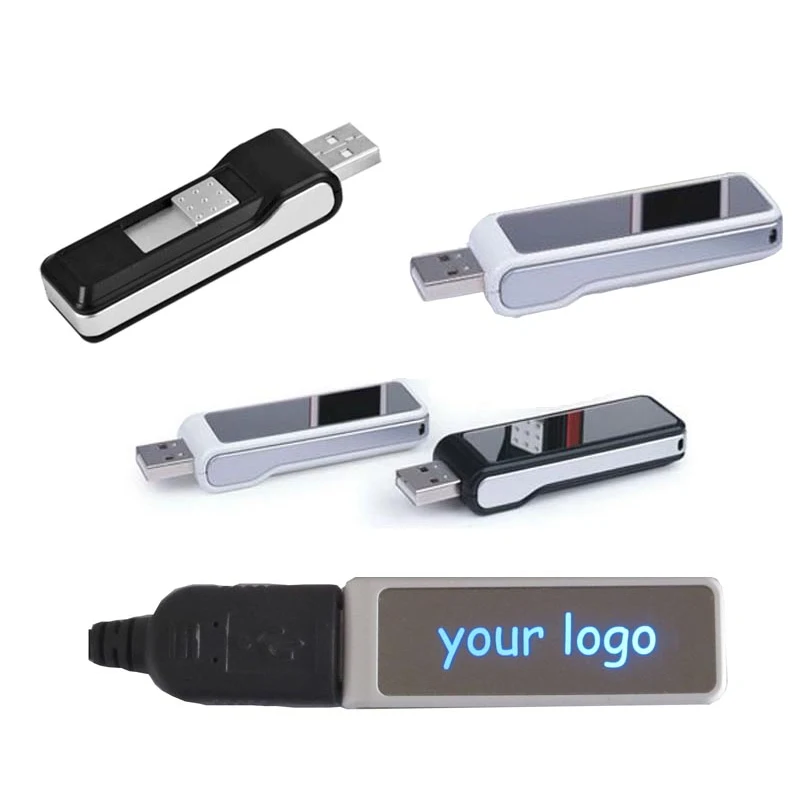 Retractable Light Up Logo USB Flash Drive 1
