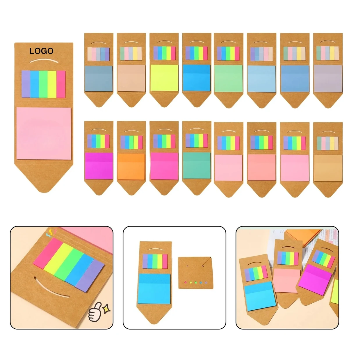 Smiley Notes Kraft Sticky Pads 1