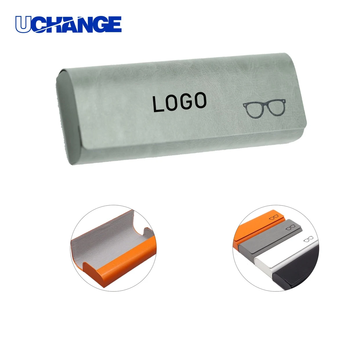 Eyewear Universal Hardshell Leather Glasses Case Organizer 1