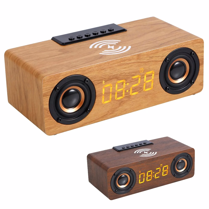 Wooden Bluetooth Speaker With Wireless Charger