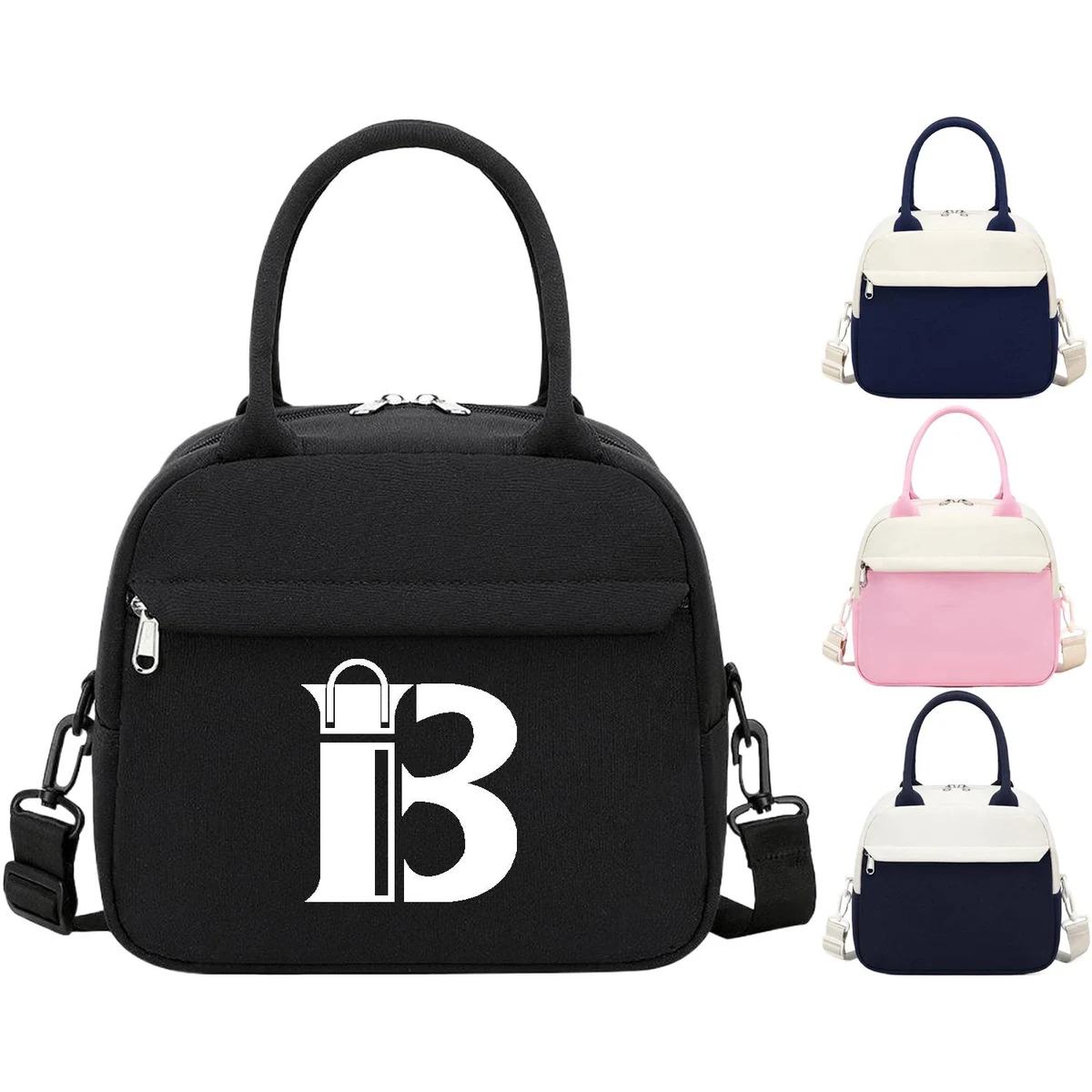 7L Oxford Insulated Lunch Bag w/ Shoulder Strap 1