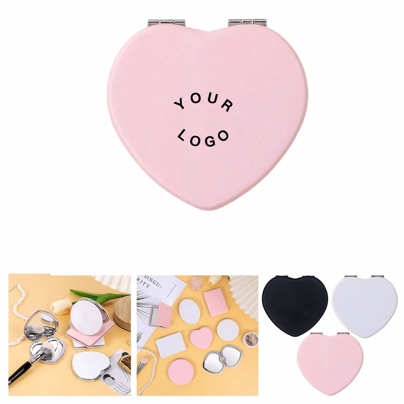 Heart Shaped Metal Pocket Mirror