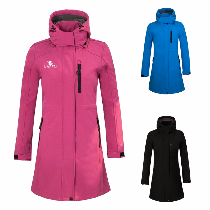 Women's Softshell Long Jacket with Hood