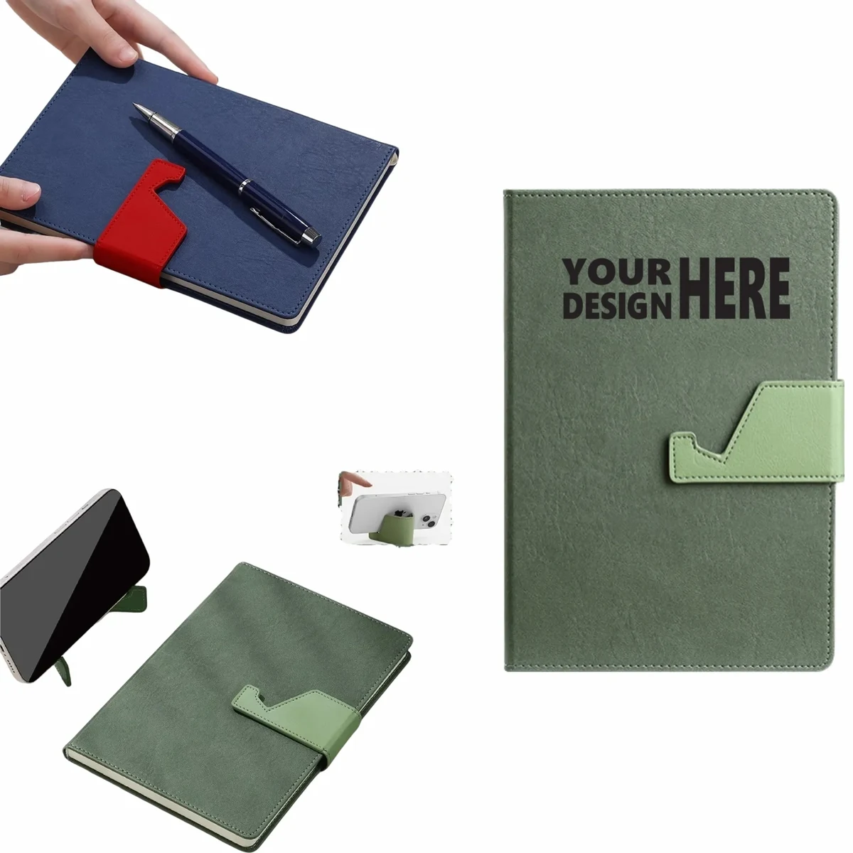 A5 Notebook With Phone Stand, Customizable Business Journal 1