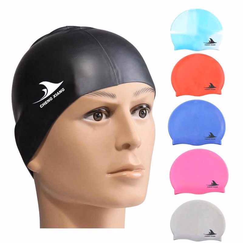 Custom Logo 60gsm Silicone Swim Cap With Ear Cover