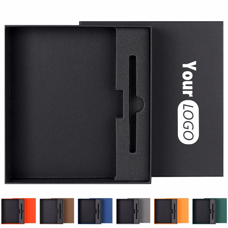 Faux Leather Business Notebook Gift Box