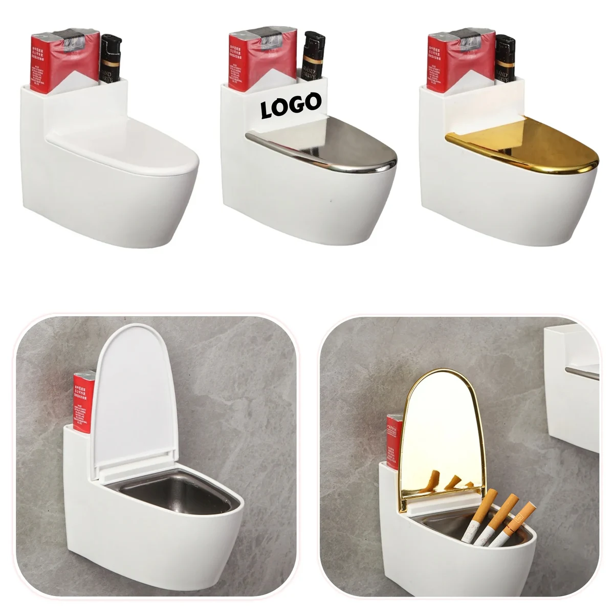Toilet Ashtray With Lid 1