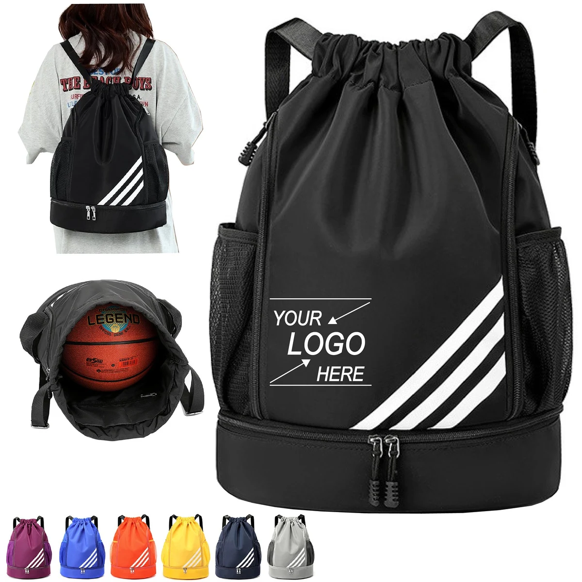 Waterproof Drawstring Gym Bag 1