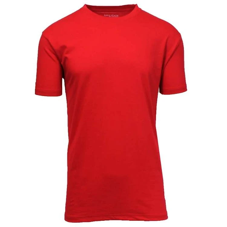 Men's Crew Neck Tees - Red Medium 1