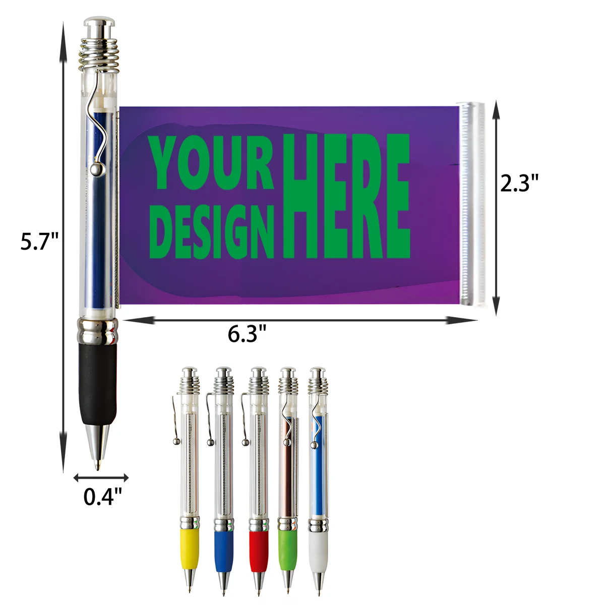 Unique Push Button Banner Pen 1
