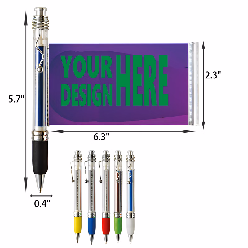Unique Push Button Banner Pen