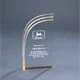 4" x 8" Gold Wave Acrylic Trophy Award 1