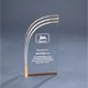 4" x 8" Gold Wave Acrylic Trophy Award