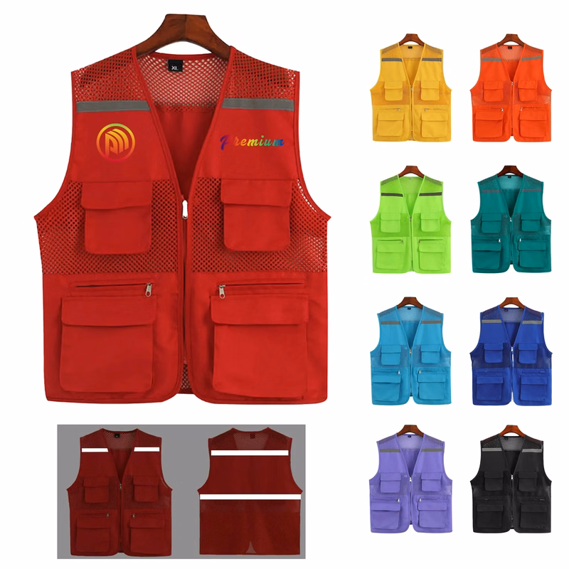 Reflective Multi Pocket Workwear Vest