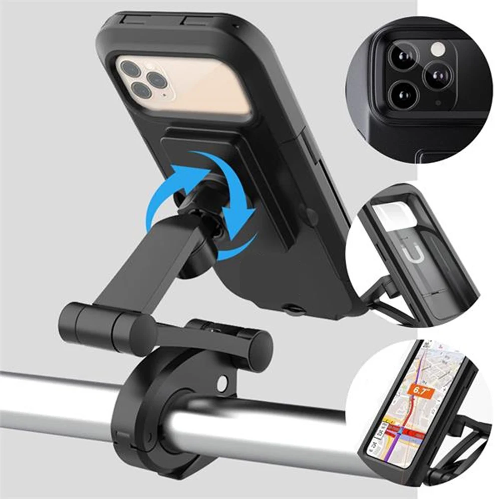 Motorcycle Bike Phone Mount Waterproof Mobile Box Case 1