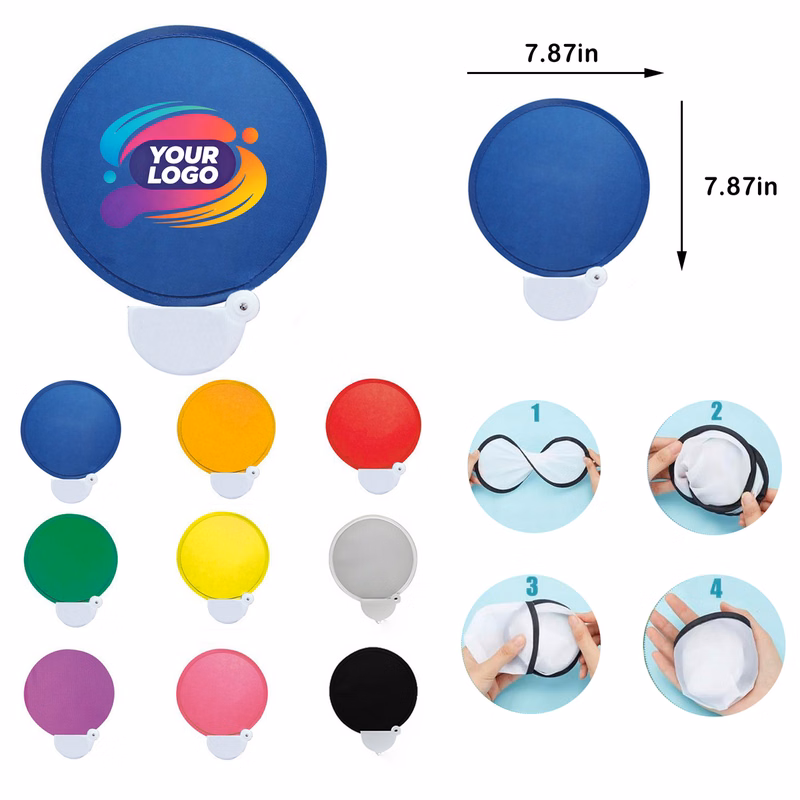 Custom Full Color Foldable Round Hand Fan